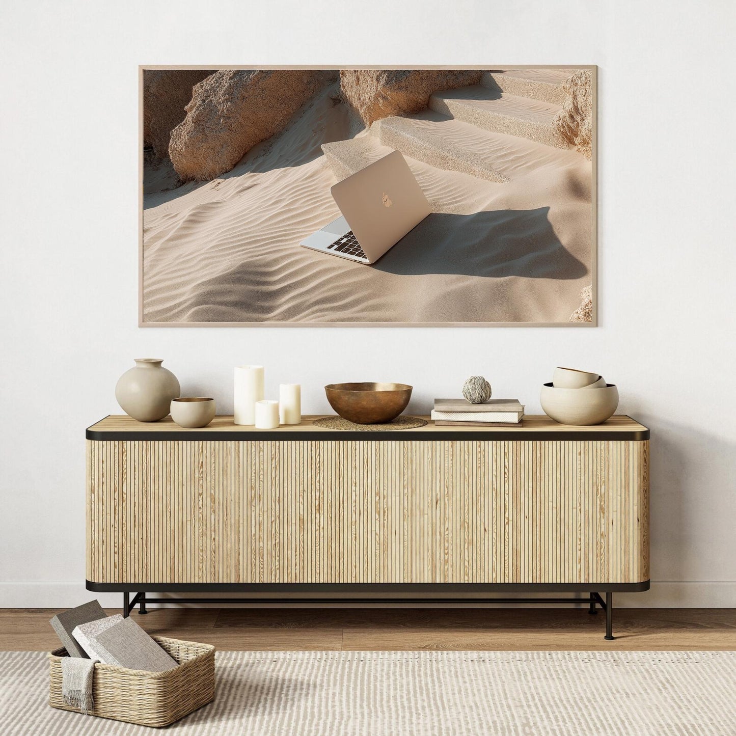 Frame TV Art → Minimalist Digital Nomad Aesthetic