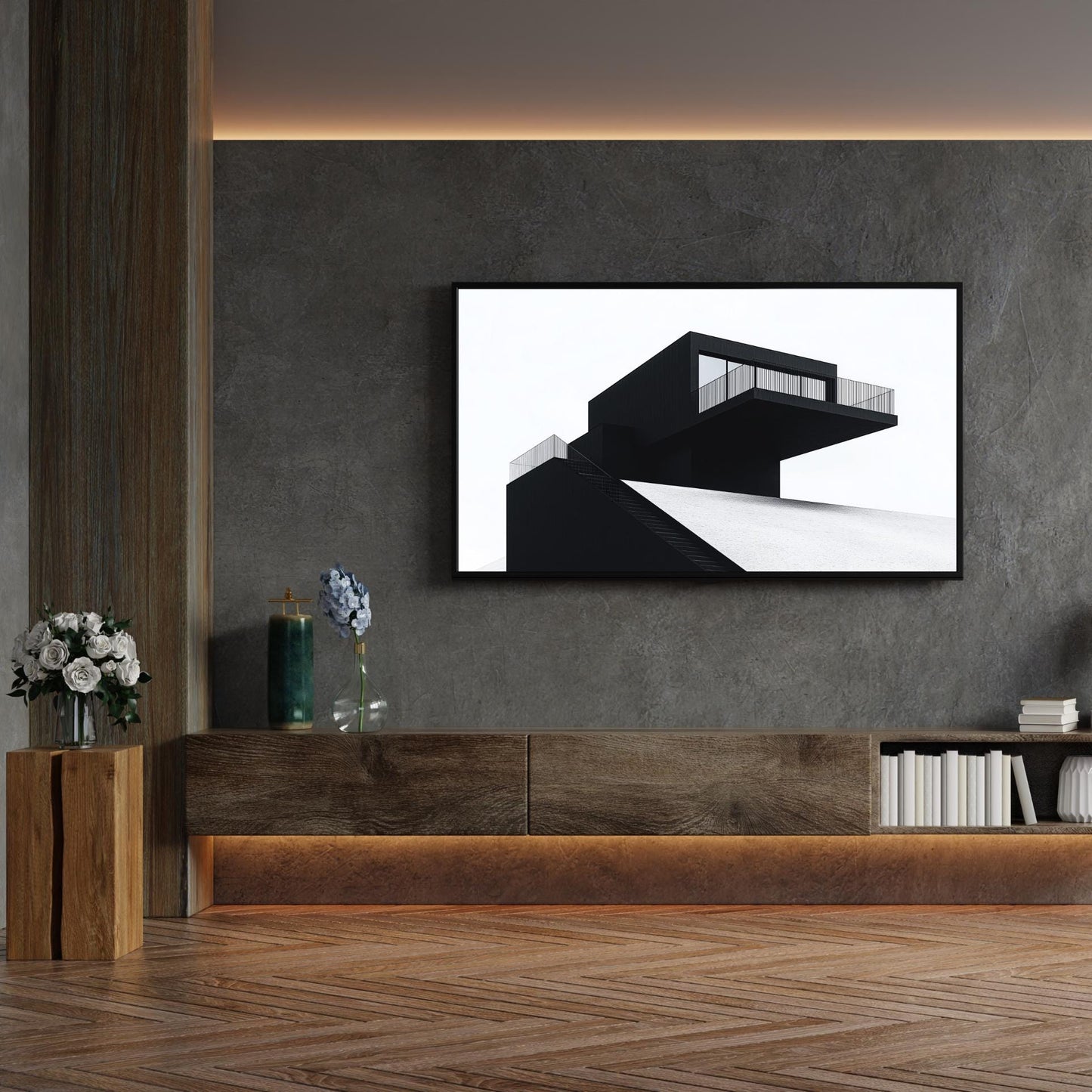 Frame TV Art → Modern Architecture