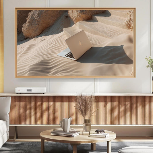 Frame TV Art → Minimalist Digital Nomad Aesthetic
