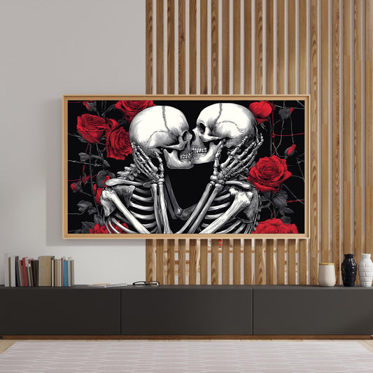 Frame TV Art → Skeleton Lovers for Halloween • Dia de los Muertos