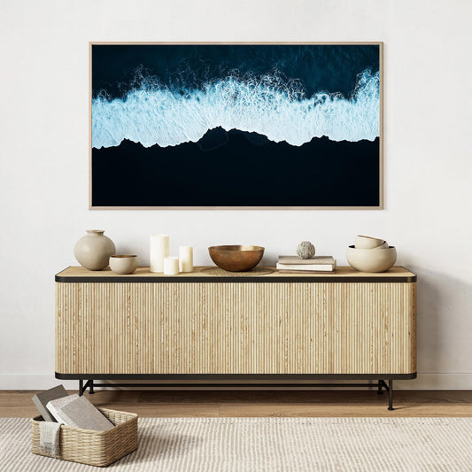 Frame TV Art → Modern Minimalism in Shadow Bundle of 4