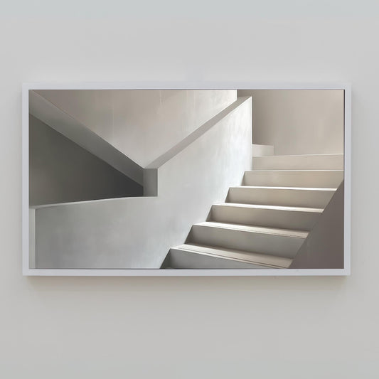 Frame TV Art → Soft Ascent Minimalist Staircase Print