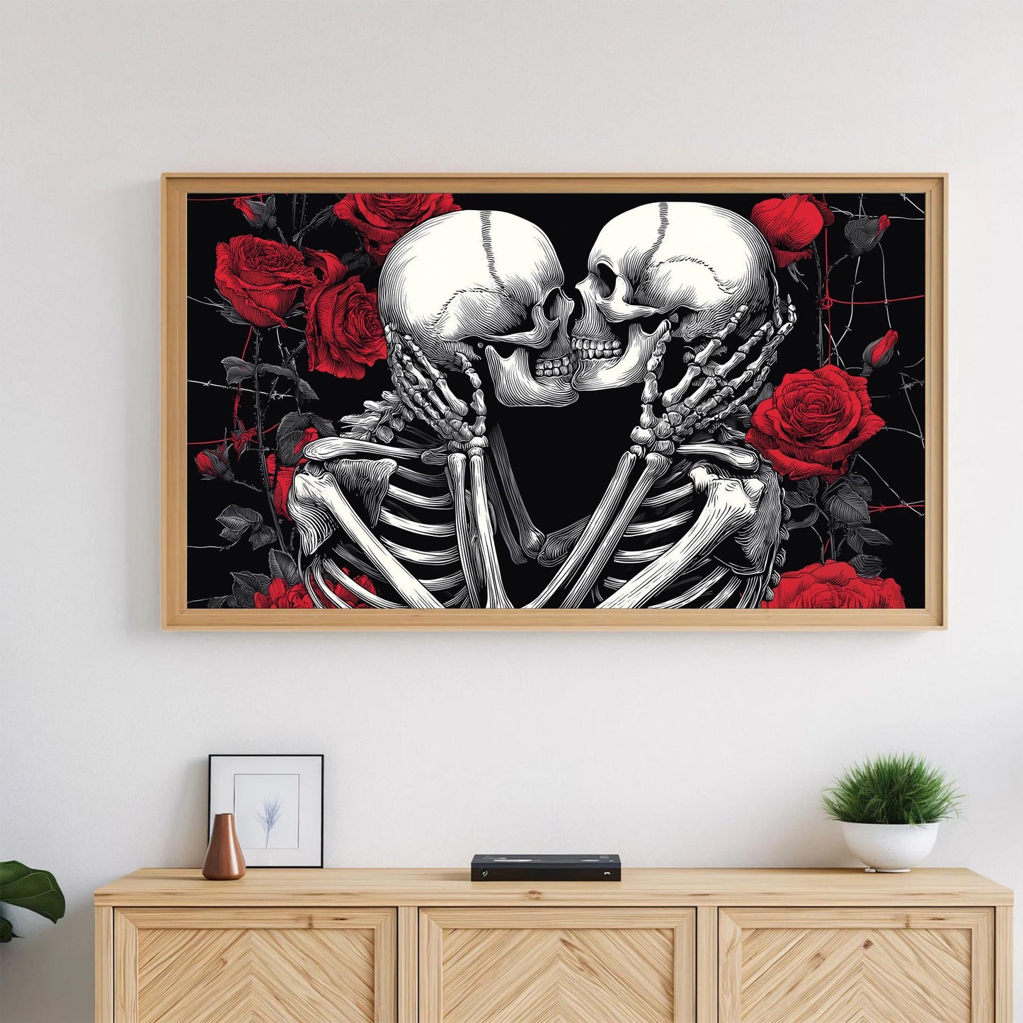 Frame TV Art → Skeleton Lovers for Halloween • Dia de los Muertos