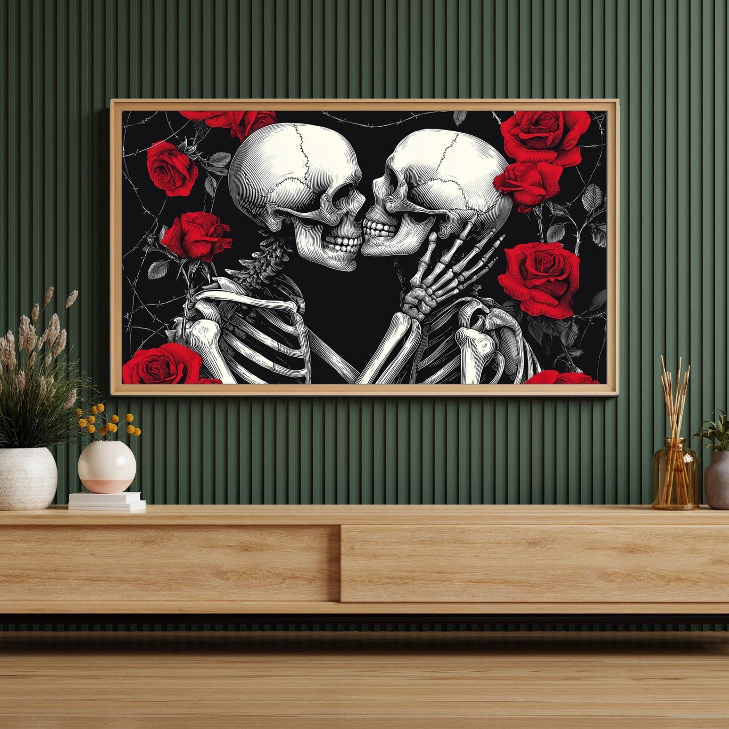 Frame TV Art → Skeleton Lovers for Halloween • Dia de los Muertos