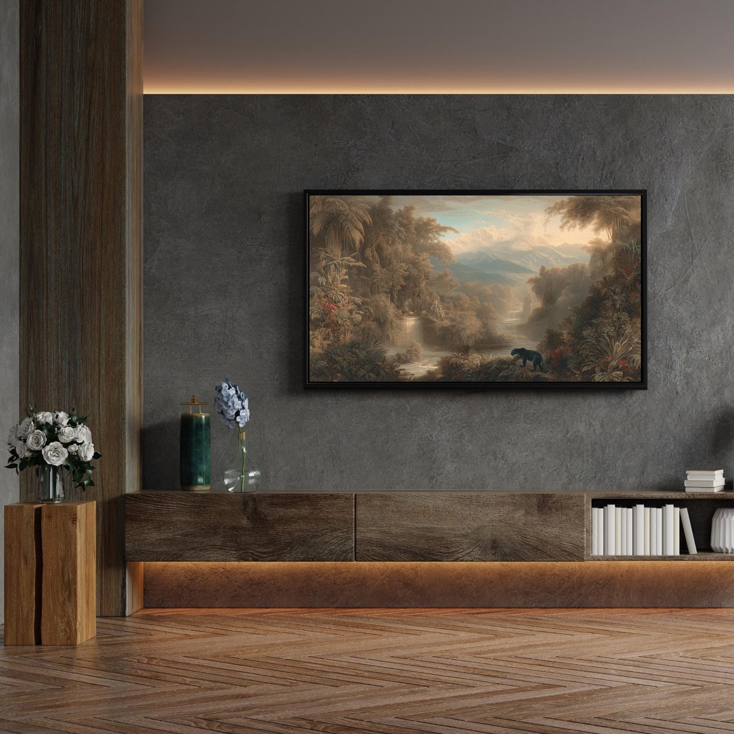 Frame TV Art → Romantic Jungle Landscape