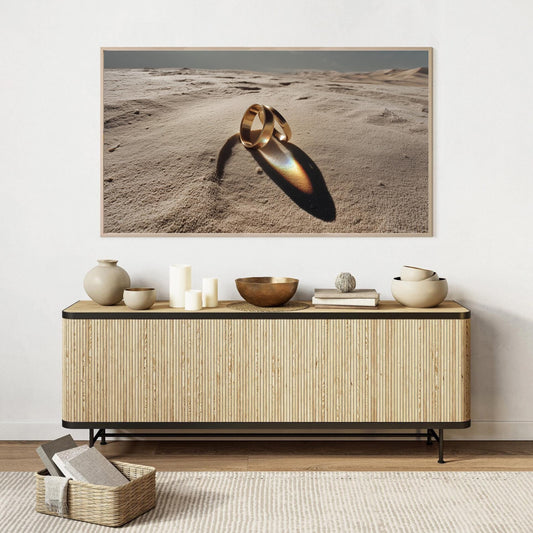Frame TV Art → Golden Wedding Rings in Desert Light