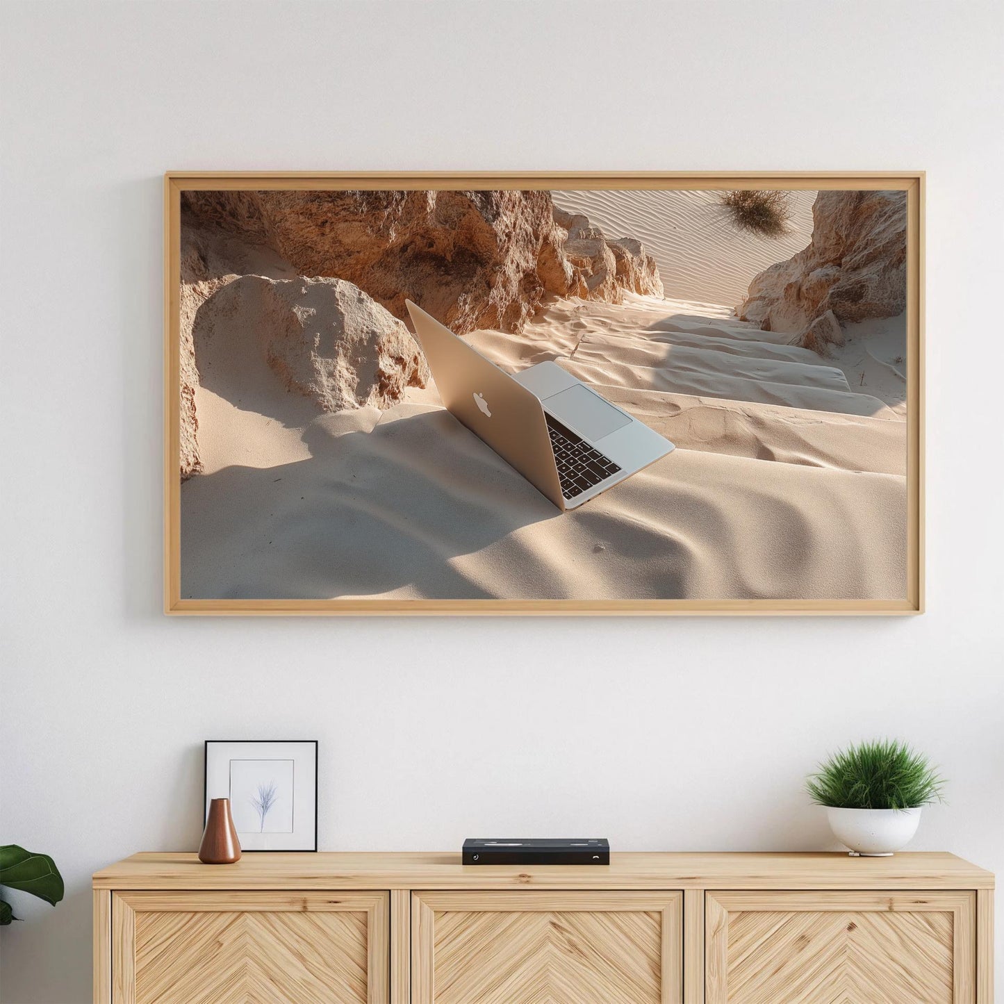 Frame TV Art → Minimalist Digital Nomad Aesthetic