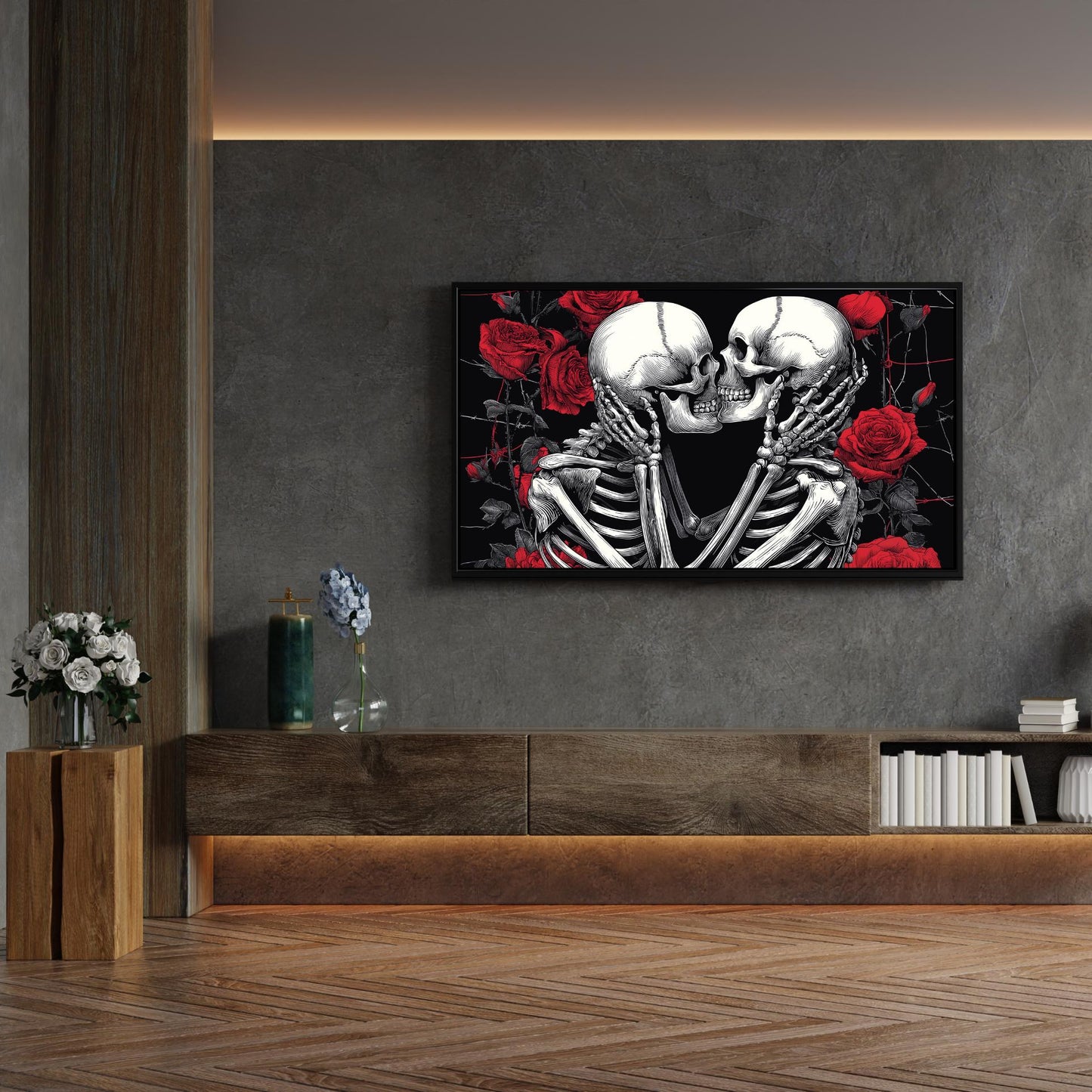 Frame TV Art → Skeleton Lovers for Halloween • Dia de los Muertos