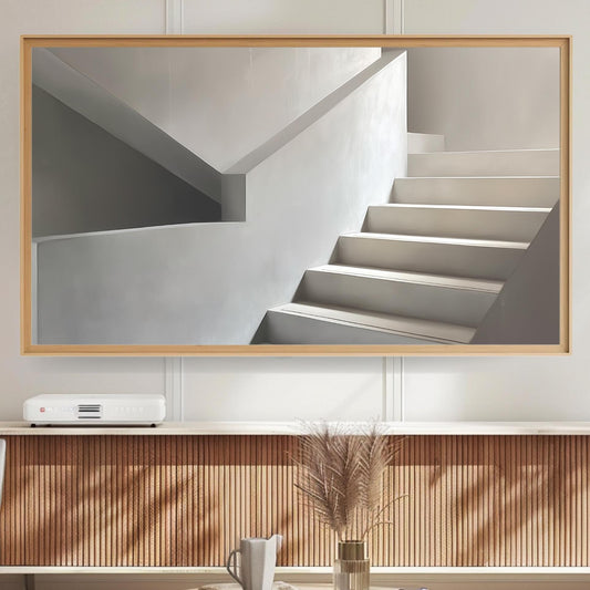 Frame TV Art → Soft Ascent Minimalist Staircase Print