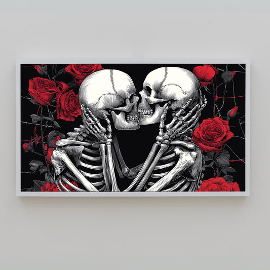 Frame TV Art → Skeleton Lovers for Halloween • Dia de los Muertos