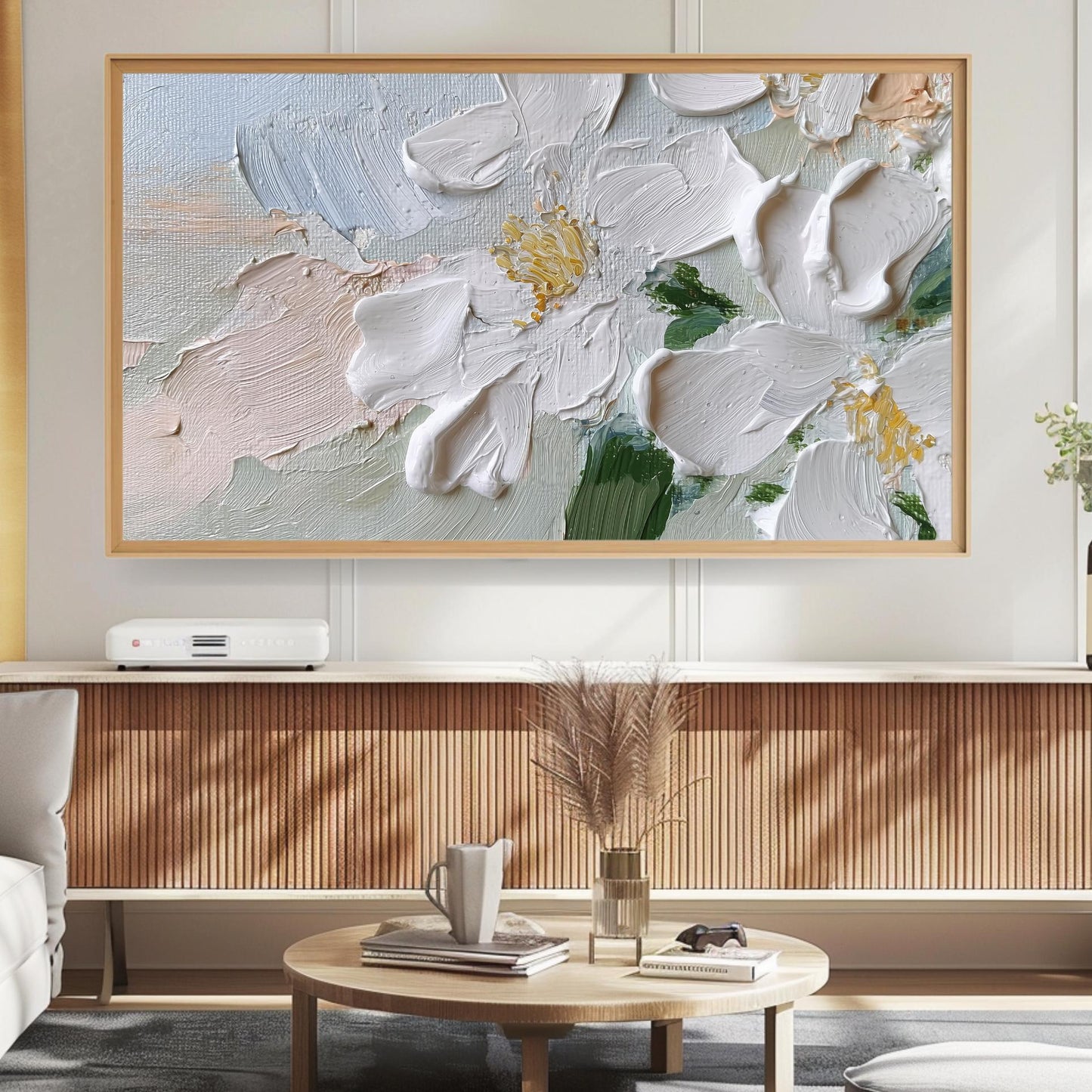 Frame TV Art → Impasto Floral Painting
