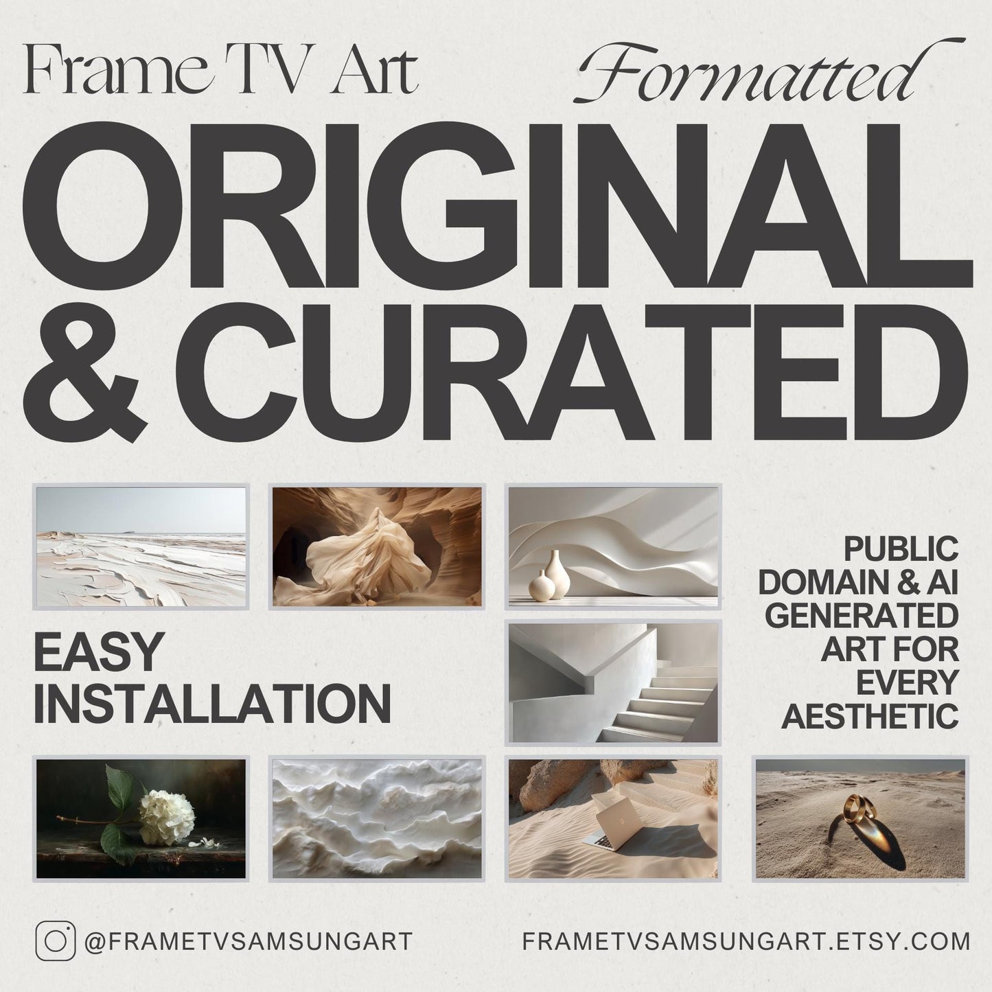 Frame TV Art → Minimalist Digital Nomad Aesthetic