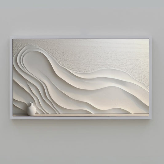 Samsung Frame TV Art → Beige Textures Bundle of 3→ Hisense Canvas Art Download